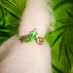 Vintage Emerald Sterling Silver Ring
